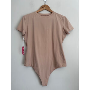 PUMIFY Beige Short Sleeve Bodysuit 2X New With Tags